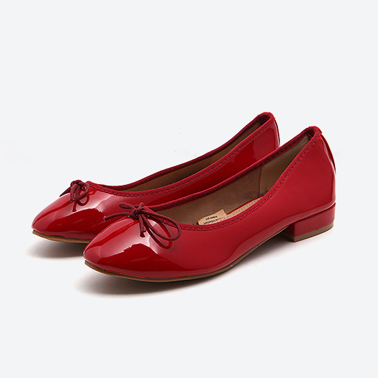 FL-992-6 _ ribbon flat shoes (pu/enamel)