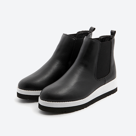 BO-7340 _ sneakers detail suede chelsea boots