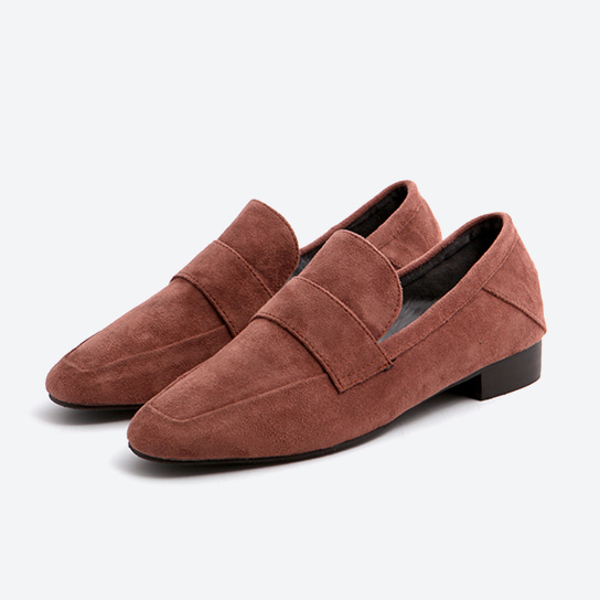 LO-0039 _ real rabbit suede loafer